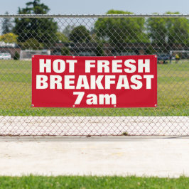 Hot-Fresh Breakfast Red, aangepast bedrijf buitens Spandoek