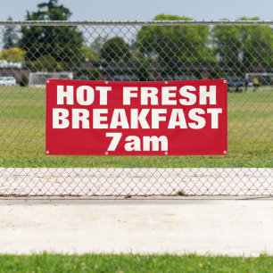 Hot-Fresh Breakfast Red, aangepast bedrijf buitens Spandoek