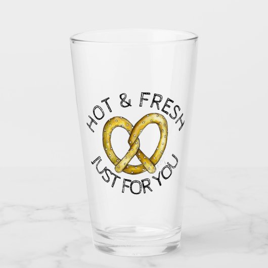 Hot & Fresh Just for You NYC Salty Soft Pretzel Glas (Voorkant)