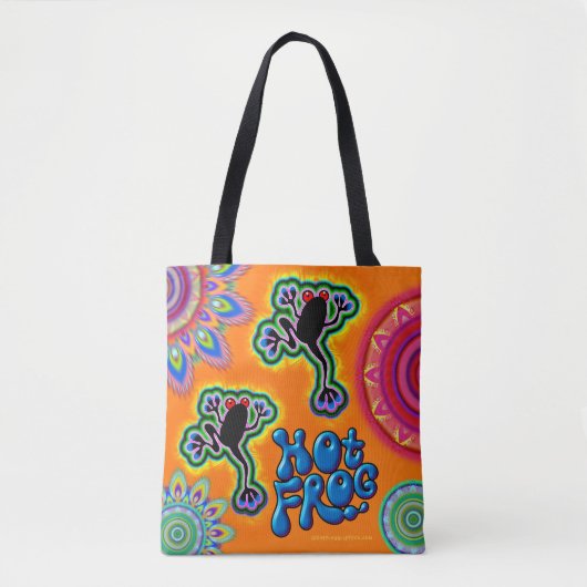 Hot Frog psychedelische Canvas tas (Voorkant)