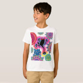 Hot Frog Surf Boho Psychedelic lange mouwT shirt. T-shirt (Voorkant volledig)