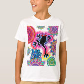 Hot Frog Surf Boho Psychedelic T shirt. T-shirt (Voorkant)