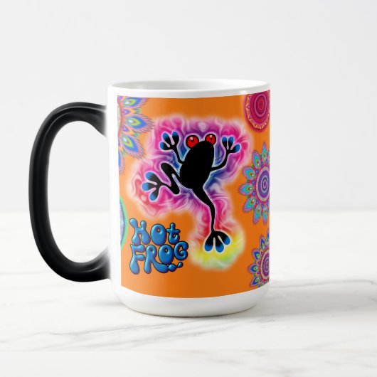 Hot Frog Surf morphing koffie mok. Magische Mok (Links)