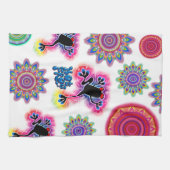 Hot Frog Surf psychedelic BoHo keukenhanddoek. Theedoek (Horizontaal)