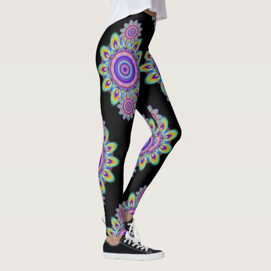 Hot Frog Surf psychedelische BoHo leggings zwart. (Rechts)