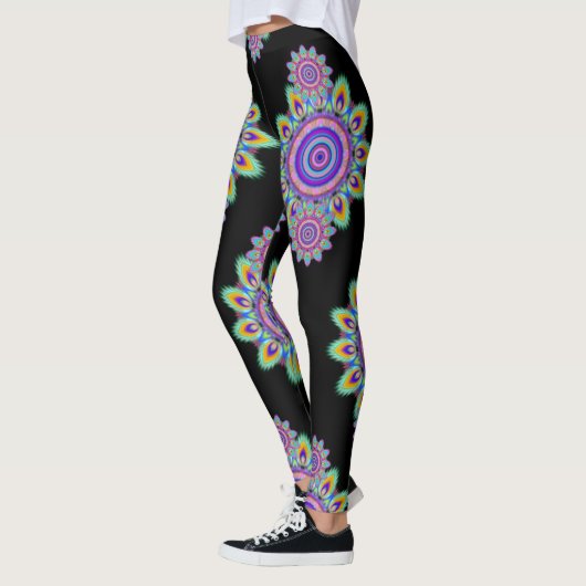 Hot Frog Surf psychedelische BoHo leggings zwart. (Links)