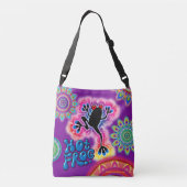 Hot Frog Surf psychedelische crossbody tas paarse (Achterkant)