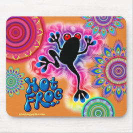 Hot Frog Surf psychedelische muismat geel
