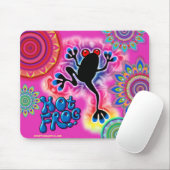 Hot Frog Surf psychedelische muizenmat roze. Muismat (Met muis)