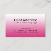 Hot Fuchsia Roze gradiënt Logo Visitekaartje (Achterkant)