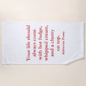 Hot Fudge Beach-handdoek Strandlaken (Voorkant)