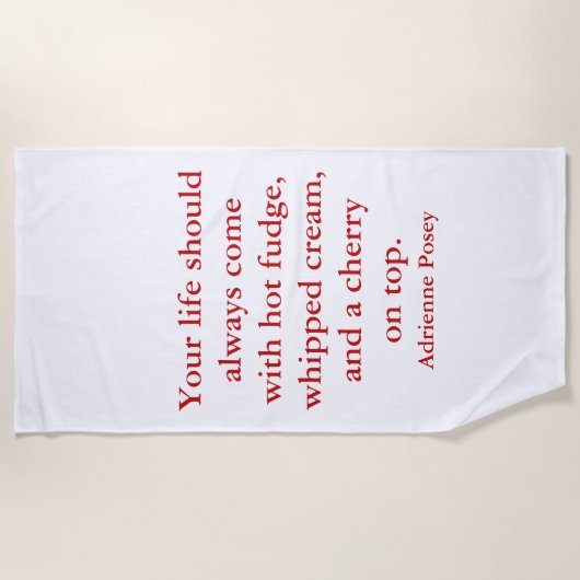 Hot Fudge Beach-handdoek Strandlaken (Voorkant)