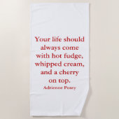 Hot Fudge Beach-handdoek Strandlaken (Voorkant)