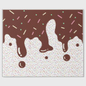 Hot Fudge en Sprinkles Cadeaupapier (Vlak)