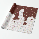 Hot Fudge en Sprinkles Cadeaupapier (Uitgerold)