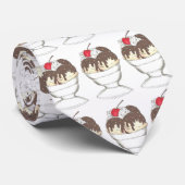 Hot Fudge Ice Cream Shoppe Sundae Foodie Stropdas (Opgerold)