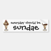  hot Fudge Ice Cream Sundae-desserts Bumpersticker (Voorkant)