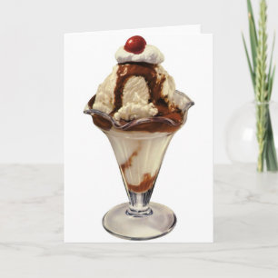  hot Fudge Ice Cream Sundae-desserts Kaart