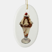  hot Fudge Ice Cream Sundae-desserts Keramisch Ornament (Rechts)