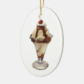  hot Fudge Ice Cream Sundae-desserts Keramisch Ornament (Links)