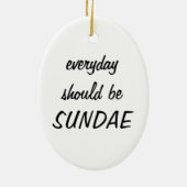  hot Fudge Ice Cream Sundae-desserts Keramisch Ornament (Achterkant)