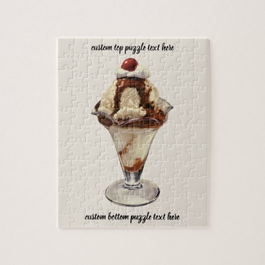 hot Fudge Ice Cream Sundae-desserts Legpuzzel (Verticaal)