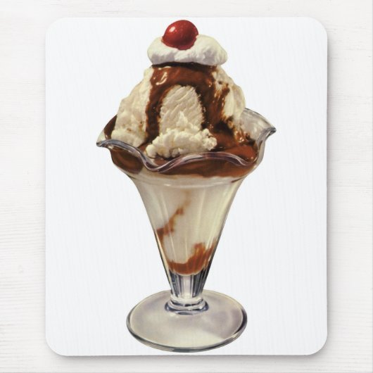  hot Fudge Ice Cream Sundae-desserts Muismat (Voorkant)