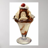  hot Fudge Ice Cream Sundae-desserts Poster (Voorkant)