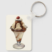 hot Fudge Ice Cream Sundae-desserts Sleutelhanger (Achterkant)