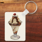  hot Fudge Ice Cream Sundae-desserts Sleutelhanger (Achterkant)