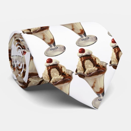  hot Fudge Ice Cream Sundae-desserts Stropdas (Opgerold)