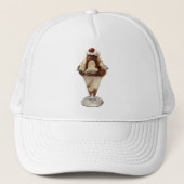  hot Fudge Ice Cream Sundae-desserts Trucker Pet (Voorkant)