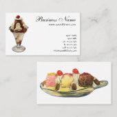  hot Fudge Ice Cream Sundae-desserts Visitekaartje (Voorkant / Achterkant)