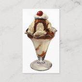  hot Fudge Ice Cream Sundae-desserts Visitekaartje (Achterkant)