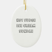 Hot Fudge Ice Cream Sundae Keramisch Ornament (Achterkant)