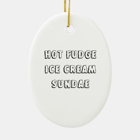 Hot Fudge Ice Cream Sundae Keramisch Ornament (Achterkant)