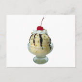 Hot Fudge Sundae Briefkaart (Voorkant)