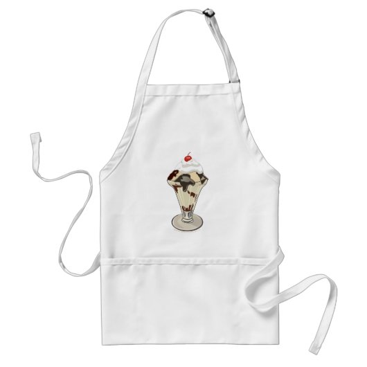 Hot Fudge Sundae Dessert Ice Cream Apron Standaard Schort (Voorkant)