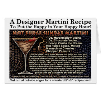 Hot Fudge Sundae Martini Ontvang Greeting NoteCard