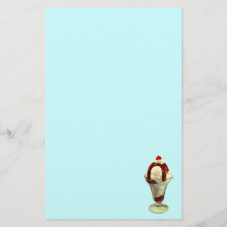 Hot Fudge Sundae Retro Stationery Briefpapier