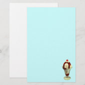Hot Fudge Sundae Retro Stationery Briefpapier (Voorkant / Achterkant)