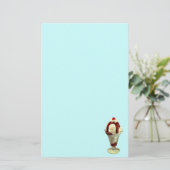 Hot Fudge Sundae Retro Stationery Briefpapier (Staand voorkant)