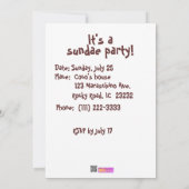 Hot Fudge-uitnodigingen voor Ice Cream Party Kaart (Achterkant)