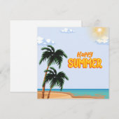 "Hot Fun in de Zomer Tijd!" Feestdagenkaart (Voorkant / Achterkant)