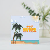 "Hot Fun in de Zomer Tijd!" Feestdagenkaart (Staand voorkant)
