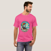 Hot Ghoul Summer Fun Skeleton Seaside Design T-shirt (Voorkant volledig)