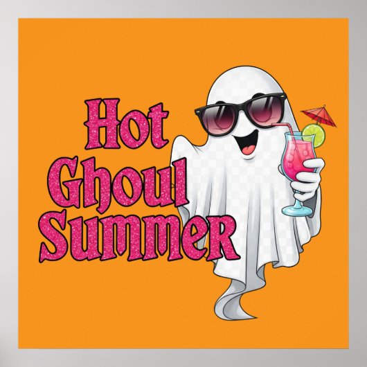 Hot Ghoul Summer T-shirt Poster (Voorkant)