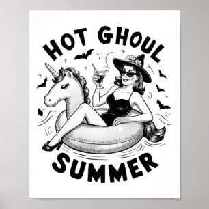 Hot Ghoul Zomer Grappige Halloween Outfit Kostuums Poster