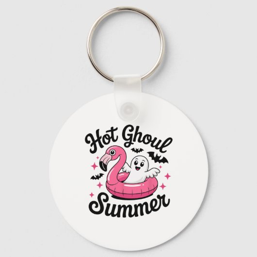 Hot Ghoul Zomer Halloween Ghost Pool Party Sleutelhanger (Voorkant)