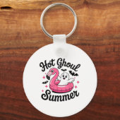 Hot Ghoul Zomer Halloween Ghost Pool Party Sleutelhanger (Voorkant)